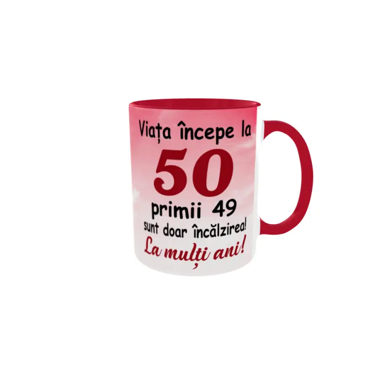 Viata incepe la 50, cana ceramica, 330ml, cgs1819